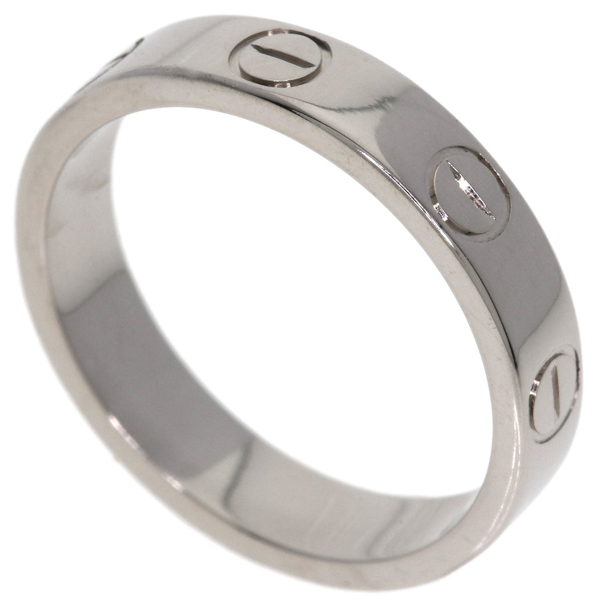 CARTIER Mini love ring # 47 Ring K18 White Gold Ladies [Used]