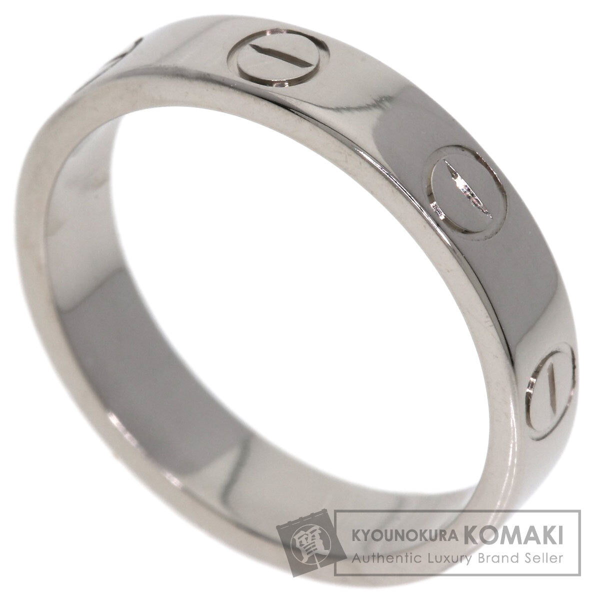 CARTIER Mini love ring # 47 Ring K18 White Gold Ladies [Used]