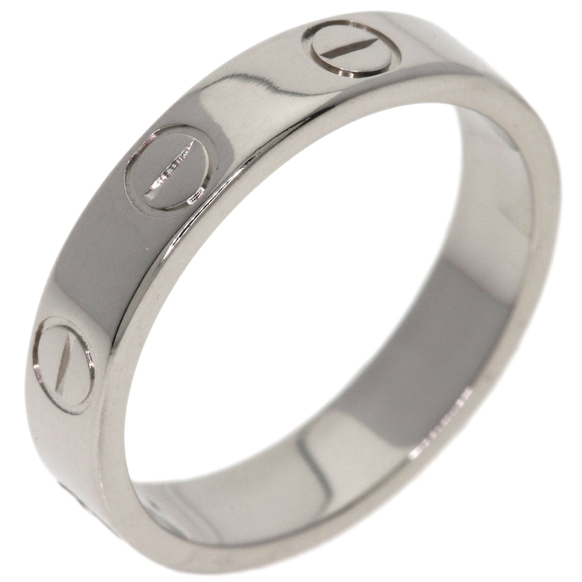 CARTIER Mini love ring # 47 Ring K18 White Gold Ladies [Used]