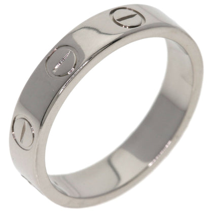 CARTIER Mini love ring # 47 Ring K18 White Gold Ladies [Used]