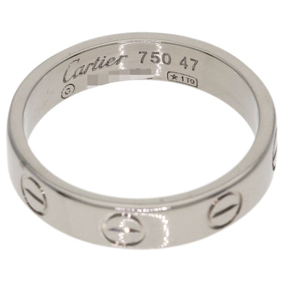CARTIER Mini love ring # 47 Ring K18 White Gold Ladies [Used]
