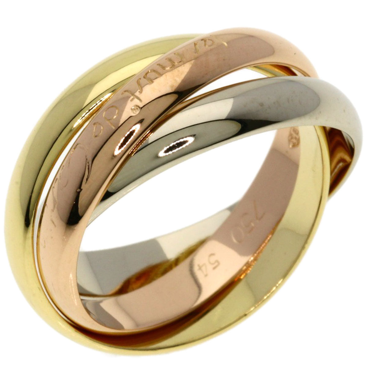 CARTIER Trinity #54 Ring K18 Yellow Gold K18 White GoldLadies [Used]