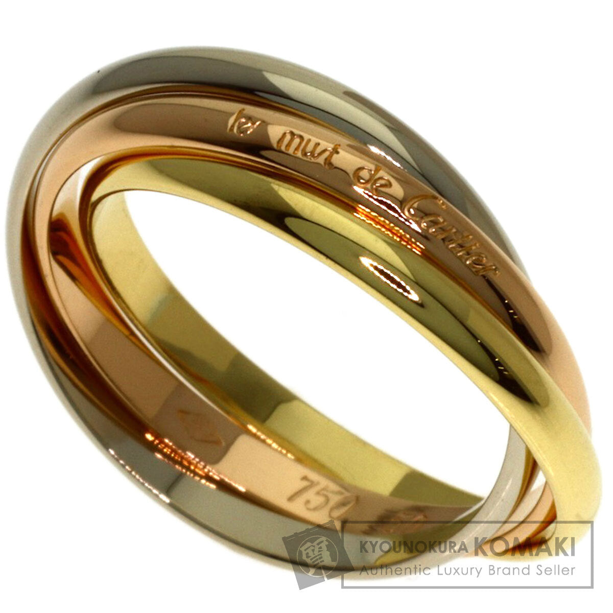 CARTIER Trinity XS #50 Ring K18 Yellow Gold K18 White GoldLadies [Used]