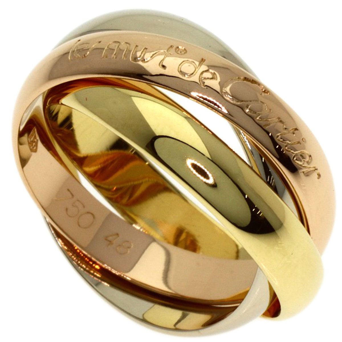 CARTIER Trinity #48 Ring K18 Yellow Gold K18 White GoldLadies [Used]