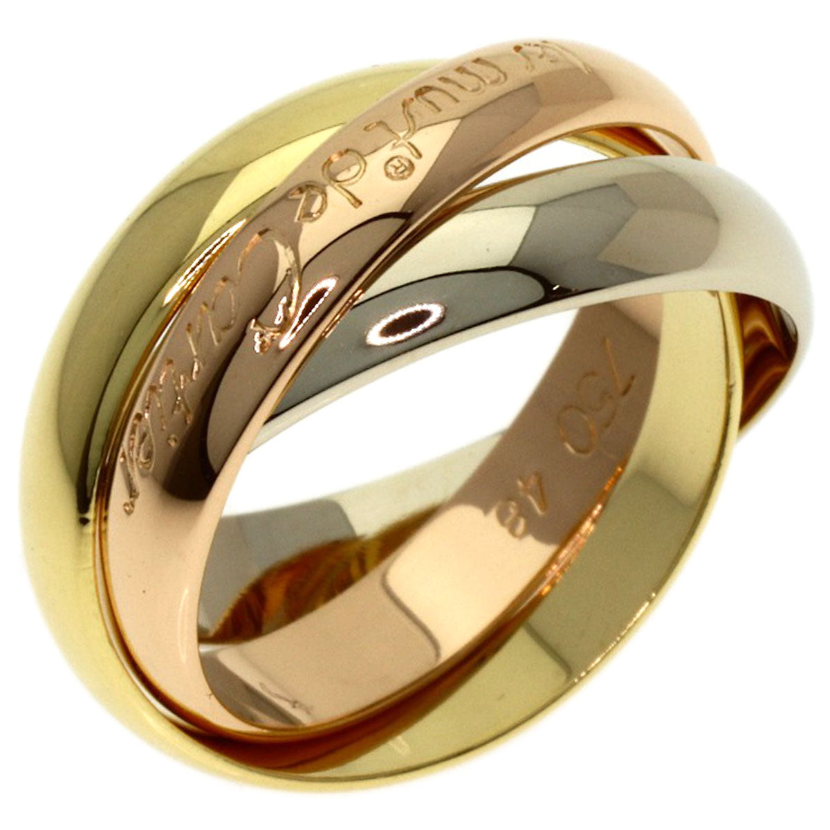CARTIER Trinity #48 Ring K18 Yellow Gold K18 White GoldLadies [Used]