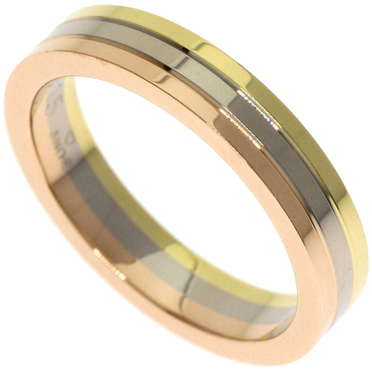 CARTIER Three colors # 48 Ring K18 Yellow Gold K18 White GoldLadies [Used]