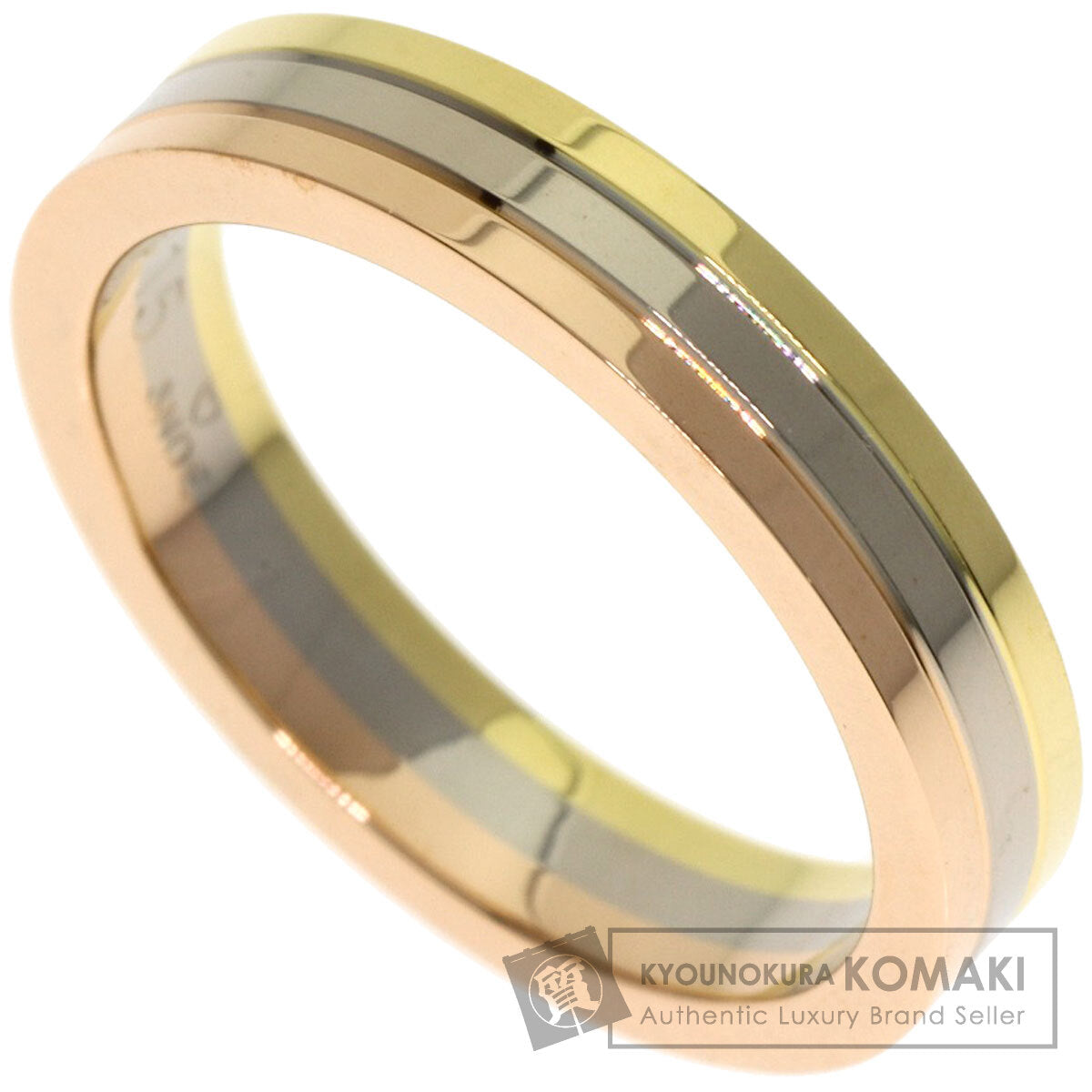 CARTIER Three colors # 48 Ring K18 Yellow Gold K18 White GoldLadies [Used]