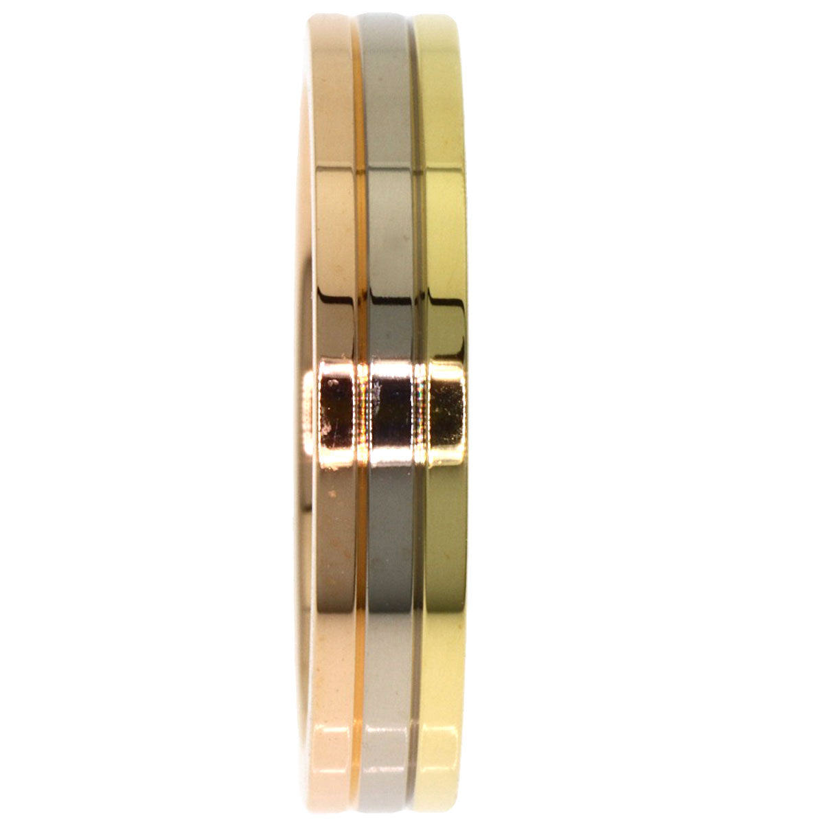 CARTIER Three colors # 48 Ring K18 Yellow Gold K18 White GoldLadies [Used]