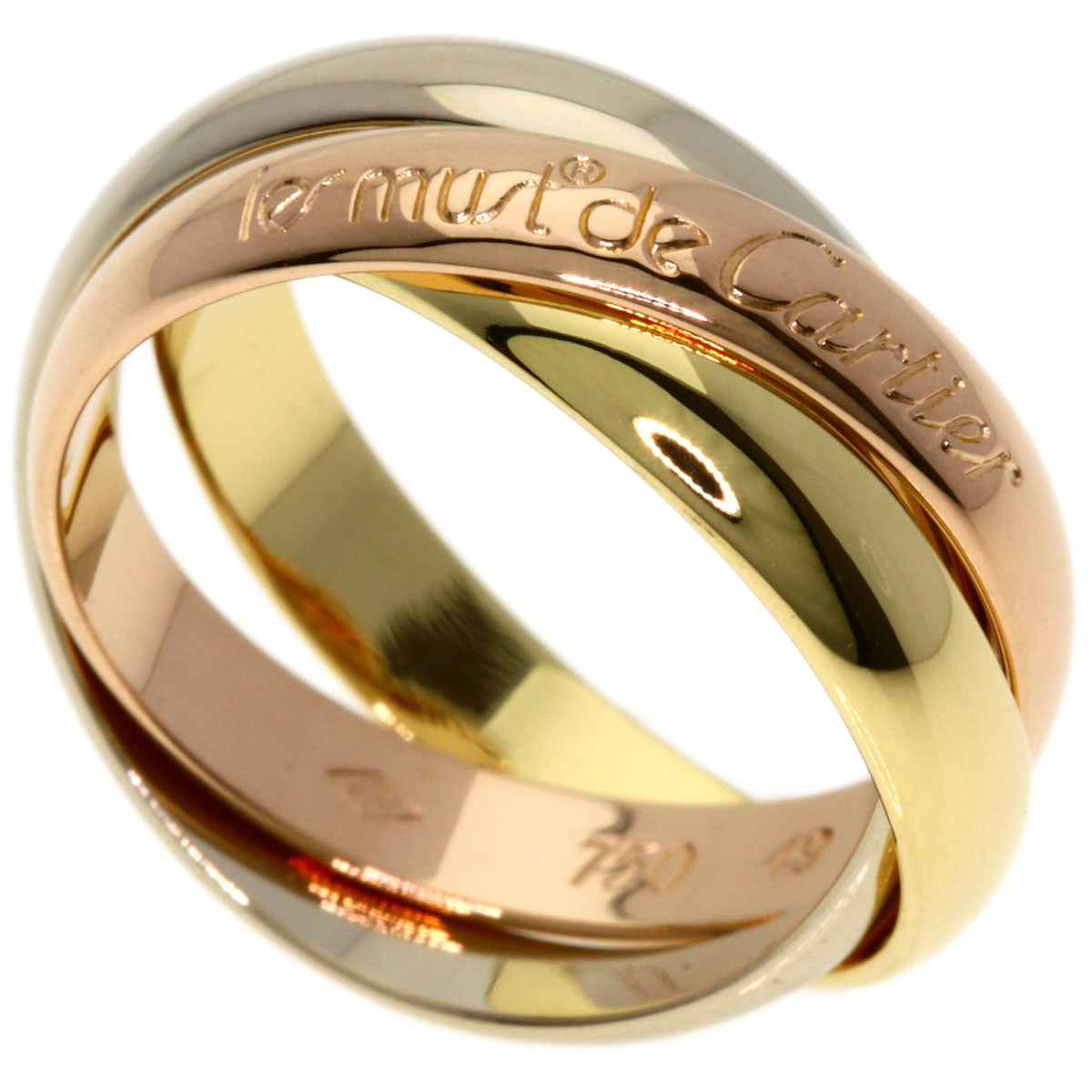 CARTIER Trinity #49 Ring K18 Yellow Gold 18K Pink GoldLadies [Used]