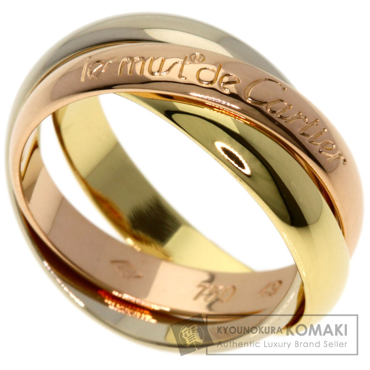 CARTIER Trinity #49 Ring K18 Yellow Gold 18K Pink GoldLadies [Used]