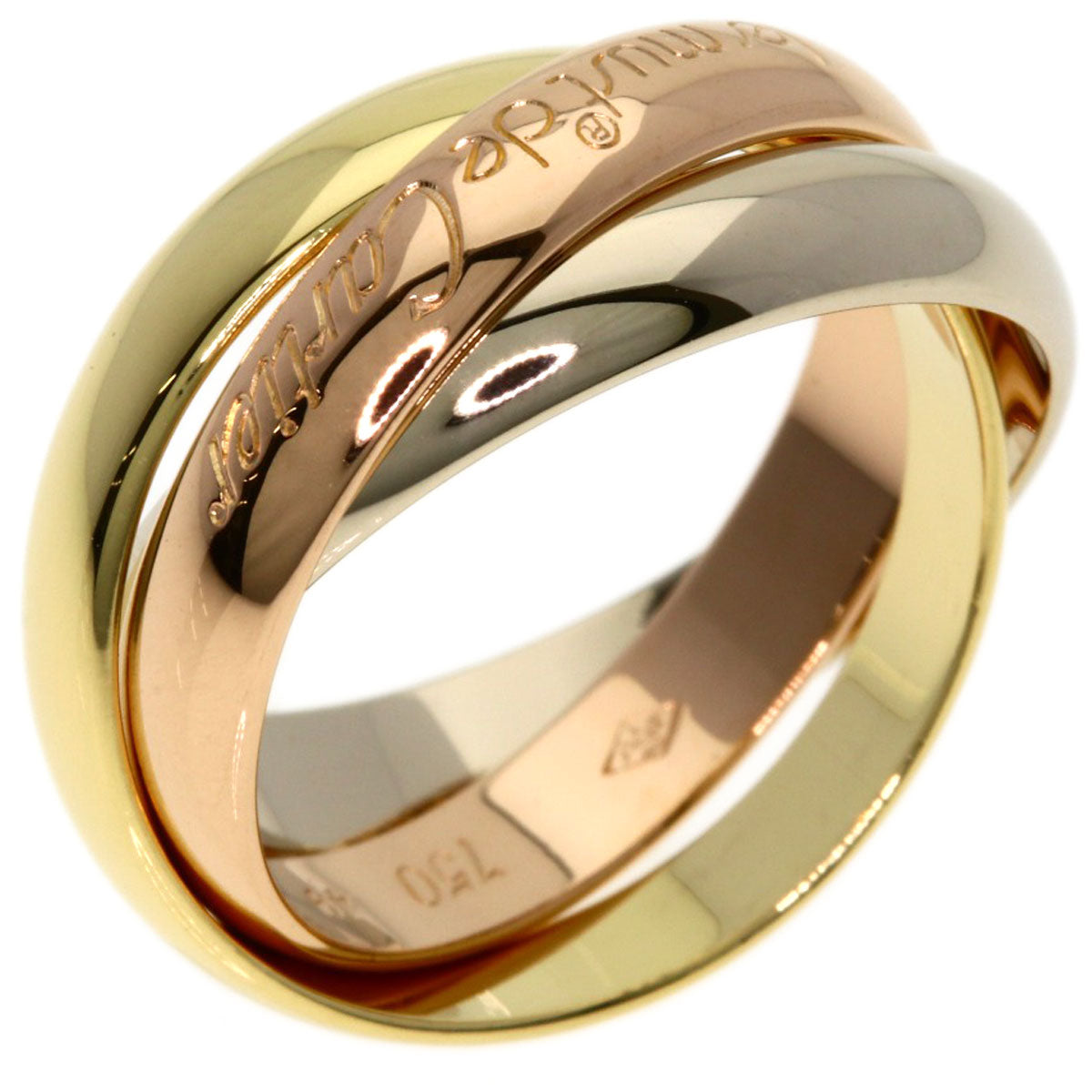 CARTIER Trinity #49 Ring K18 Yellow Gold 18K Pink GoldLadies [Used]