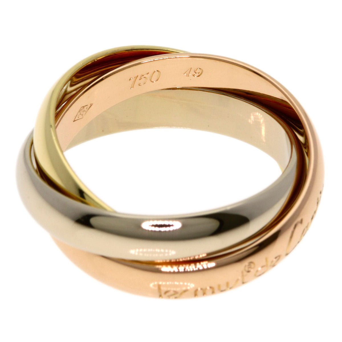 CARTIER Trinity #49 Ring K18 Yellow Gold 18K Pink GoldLadies [Used]