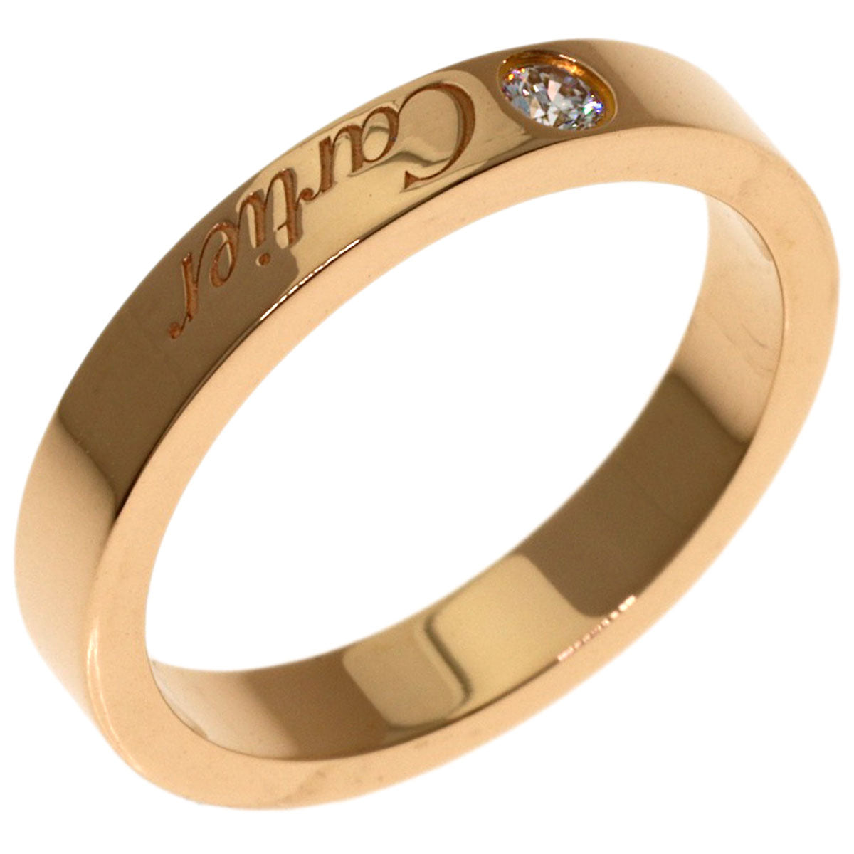 CARTIER C de Cartier 1P Diamond #47 Ring K18 Pink Gold Ladies [Used]