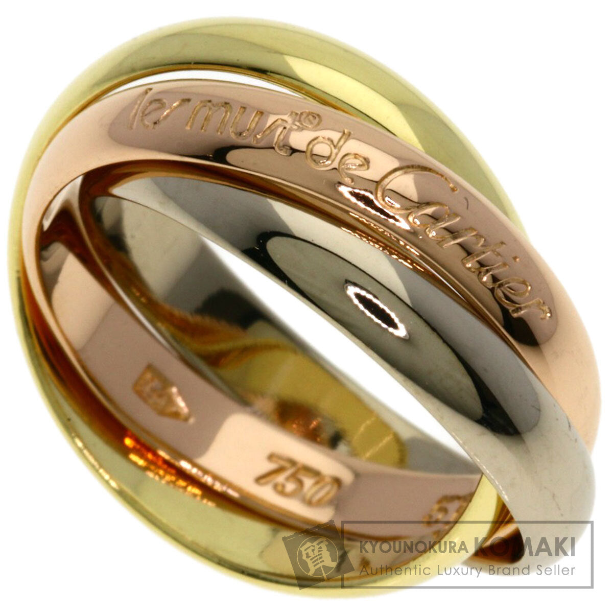 CARTIER Trinity #51 Ring K18 Yellow Gold K18 White GoldLadies [Used]