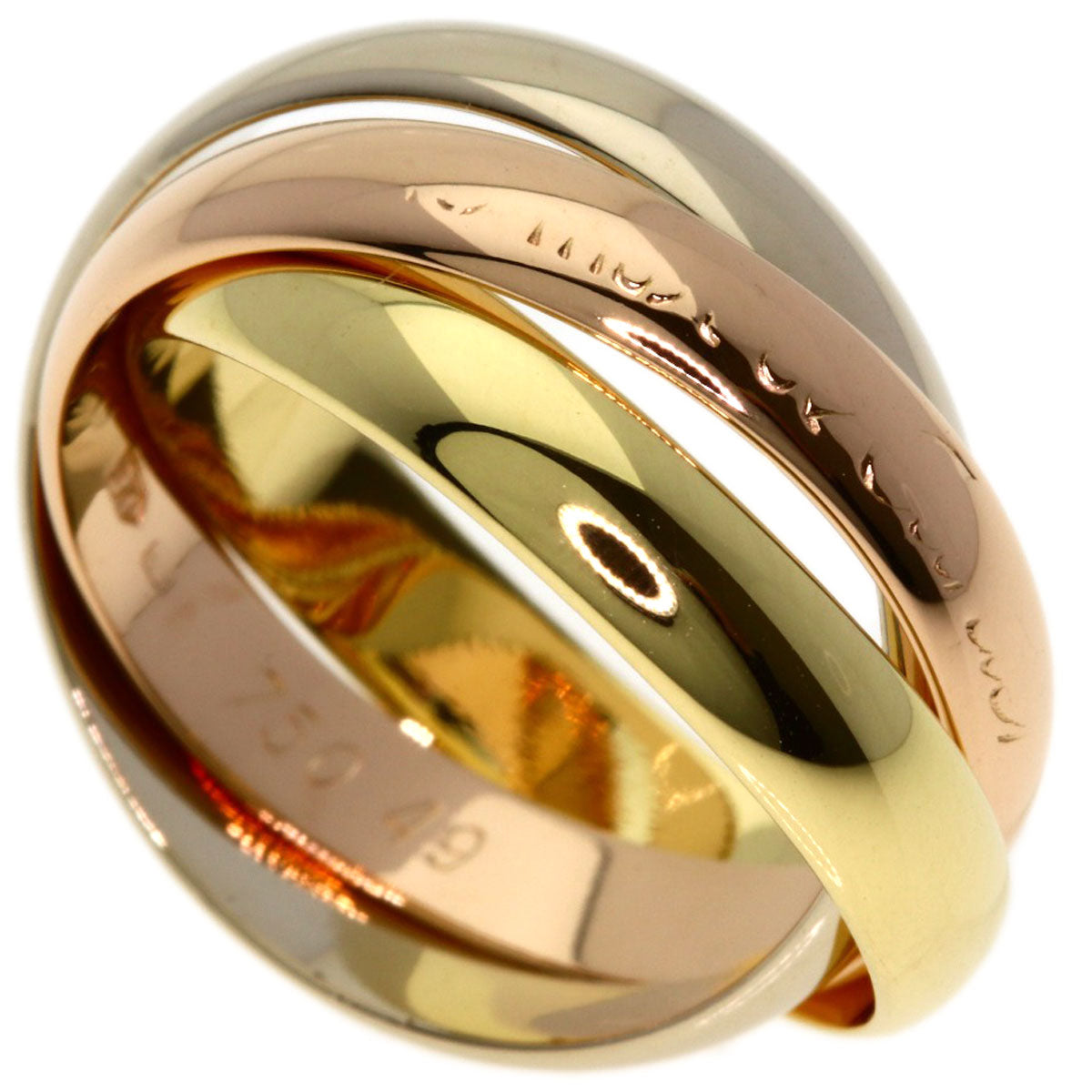 CARTIER Trinity #49 Ring K18 Yellow Gold 18K Pink GoldLadies [Used]