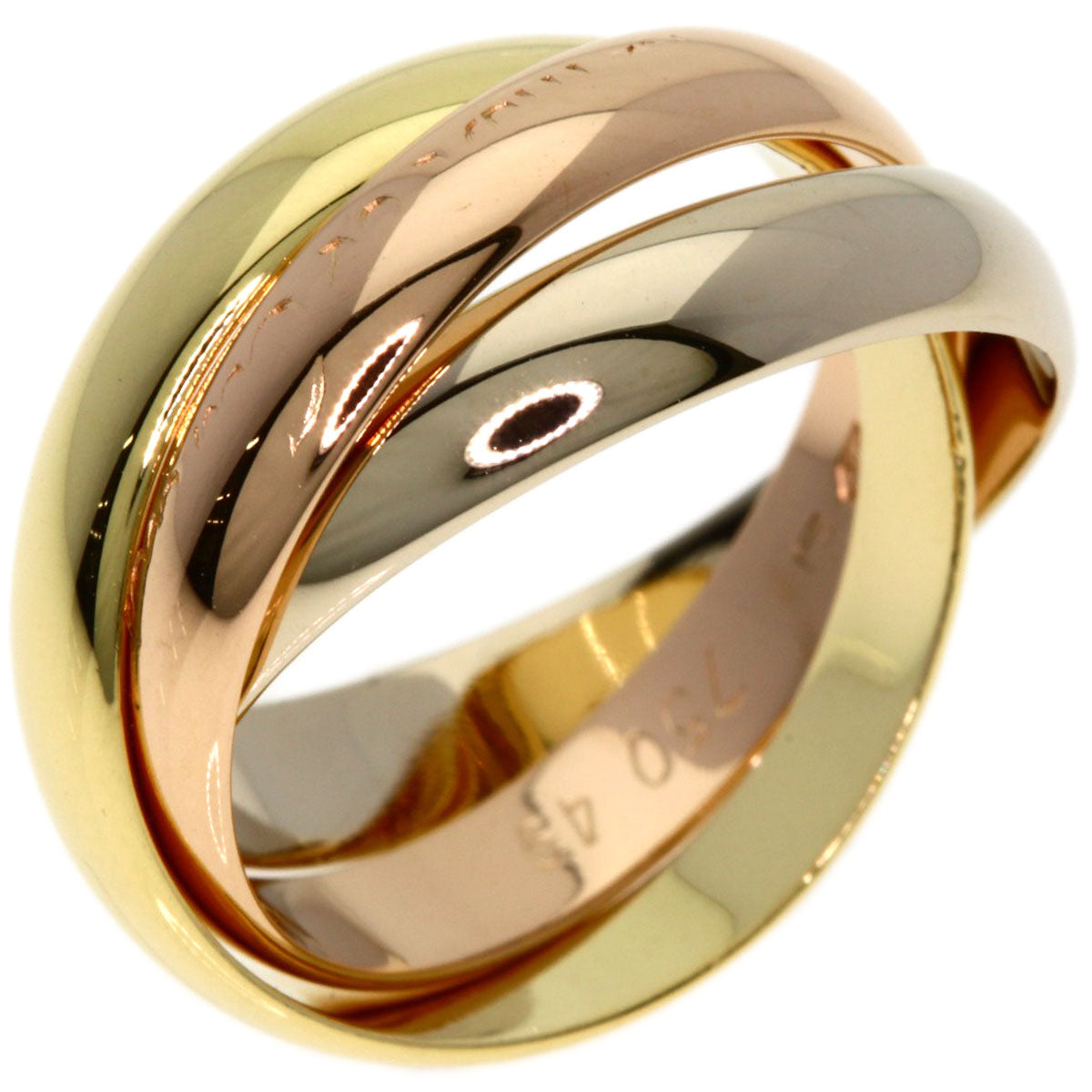 CARTIER Trinity #49 Ring K18 Yellow Gold 18K Pink GoldLadies [Used]