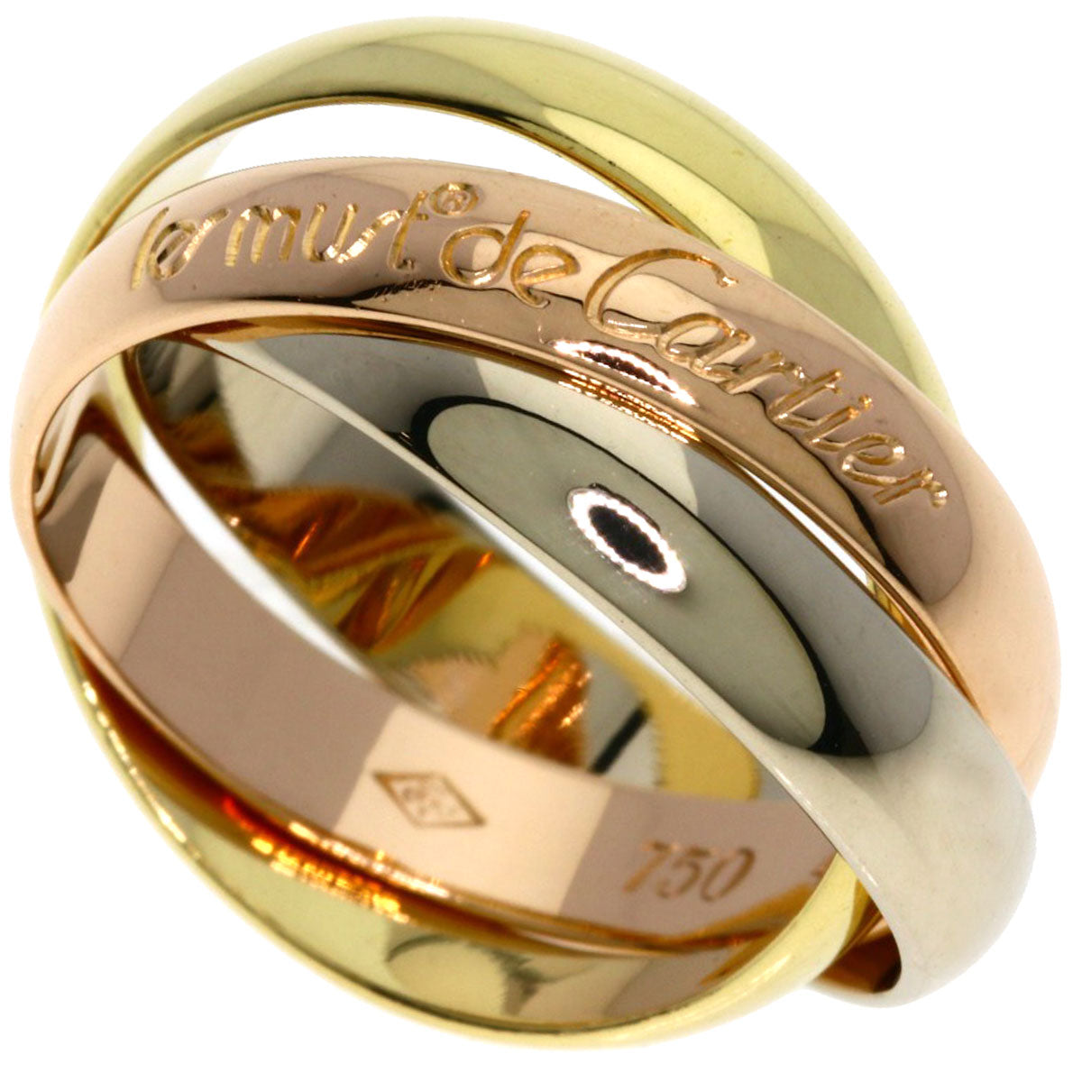 CARTIER Trinity #48 Ring K18 Yellow Gold 18K Pink GoldLadies [Used]