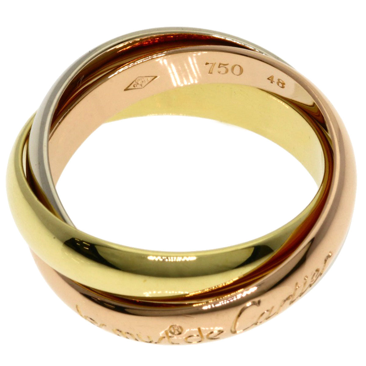 CARTIER Trinity #48 Ring K18 Yellow Gold 18K Pink GoldLadies [Used]