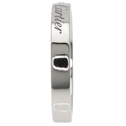 CARTIER Engraved 1P Diamond #50 Ring Platinum PT950 Ladies [Used]