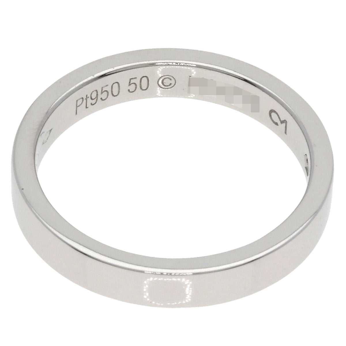 CARTIER Engraved 1P Diamond #50 Ring Platinum PT950 Ladies [Used]