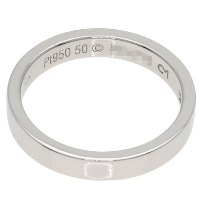 CARTIER Engraved 1P Diamond #50 Ring Platinum PT950 Ladies [Used]