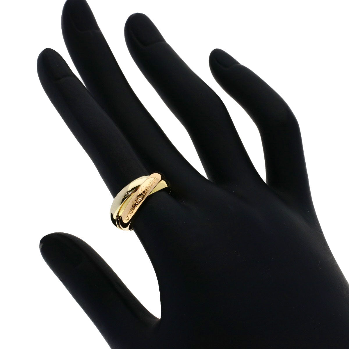 CARTIER Trinity Ring K18 Yellow Gold 18K Pink GoldLadies [Used]