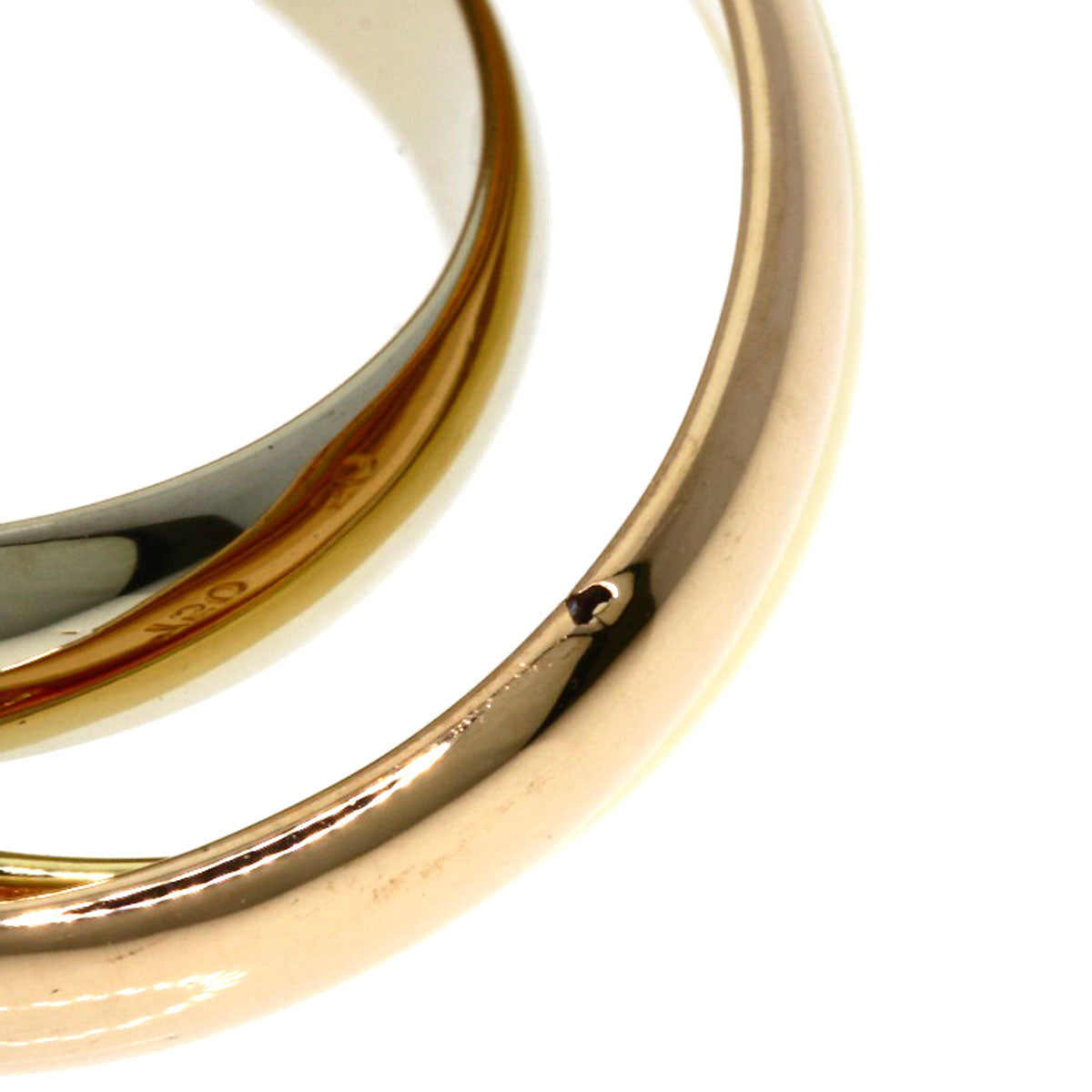 CARTIER Trinity Ring K18 Yellow Gold 18K Pink GoldLadies [Used]