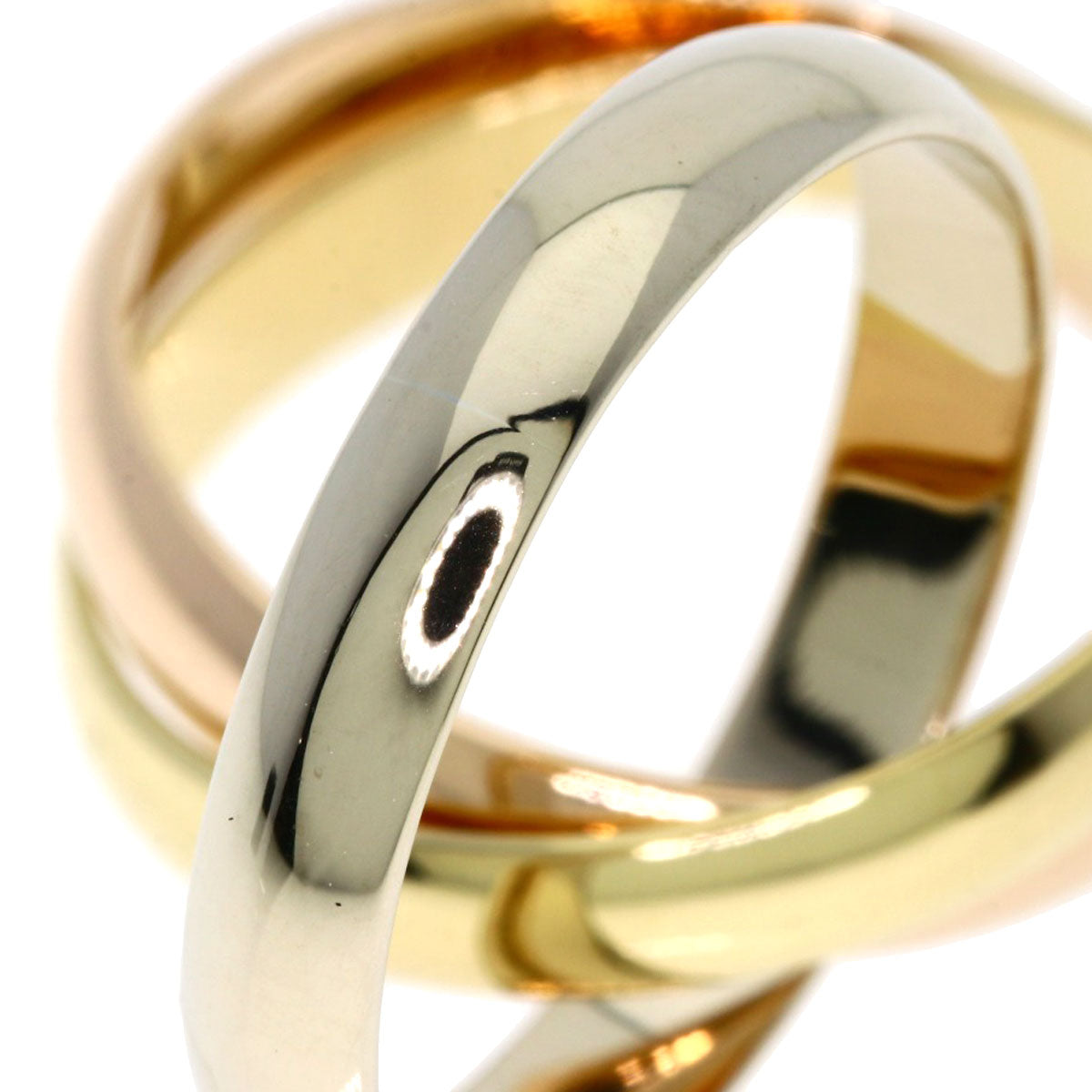 CARTIER Trinity Ring K18 Yellow Gold 18K Pink GoldLadies [Used]