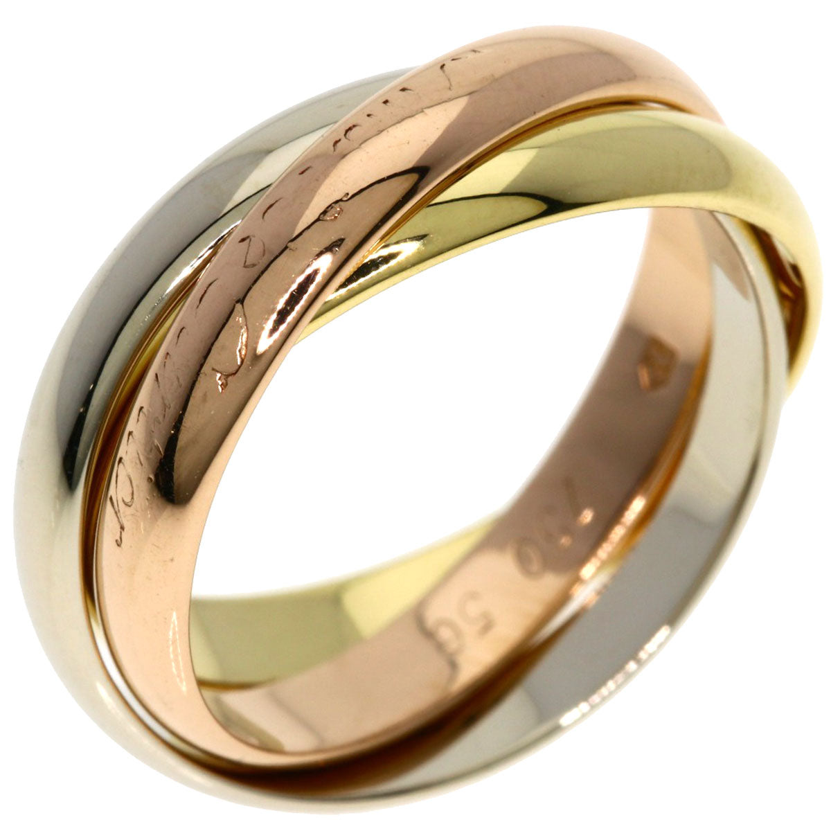 CARTIER Trinity #56 Ring K18 Yellow Gold 18K Pink GoldLadies [Used]