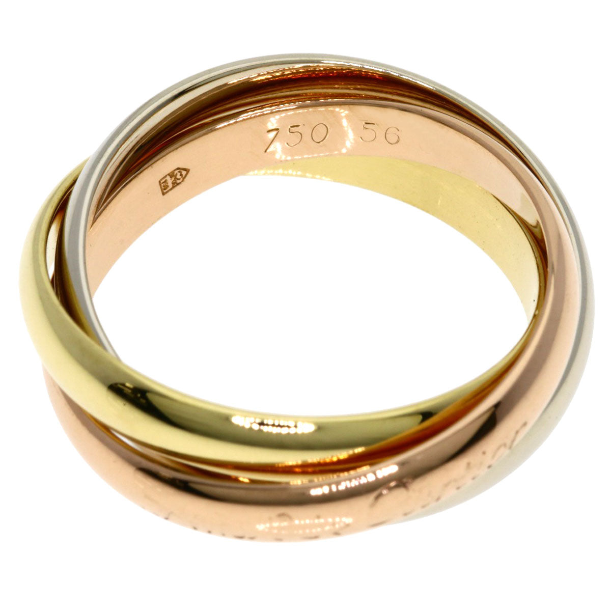 CARTIER Trinity #56 Ring K18 Yellow Gold 18K Pink GoldLadies [Used]