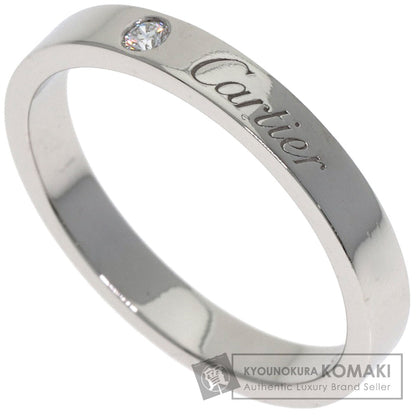 CARTIER Engraved 1P Diamond #56 Ring Platinum PT950 Ladies [Used]