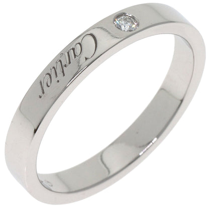 CARTIER Engraved 1P Diamond #56 Ring Platinum PT950 Ladies [Used]