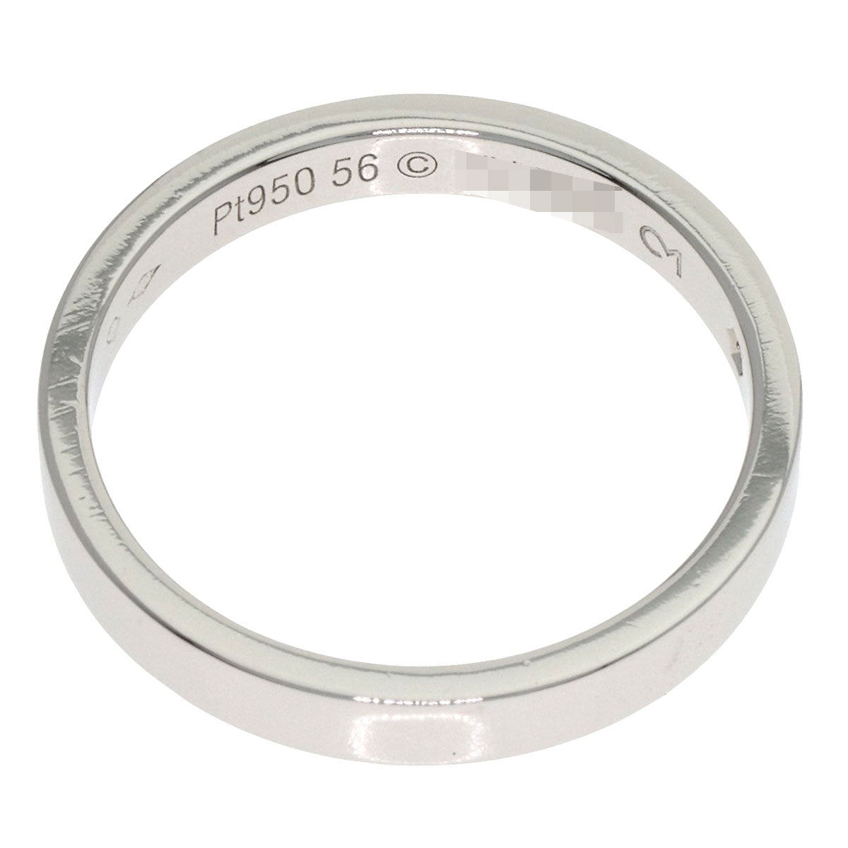 CARTIER Engraved 1P Diamond #56 Ring Platinum PT950 Ladies [Used]