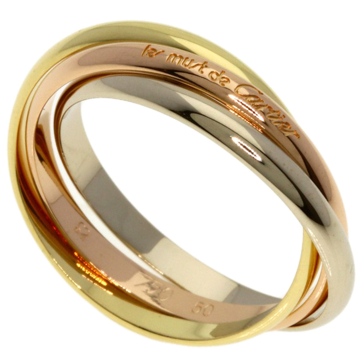 CARTIER Trinity XS #50 Ring K18 Yellow Gold K18 White GoldLadies [Used]