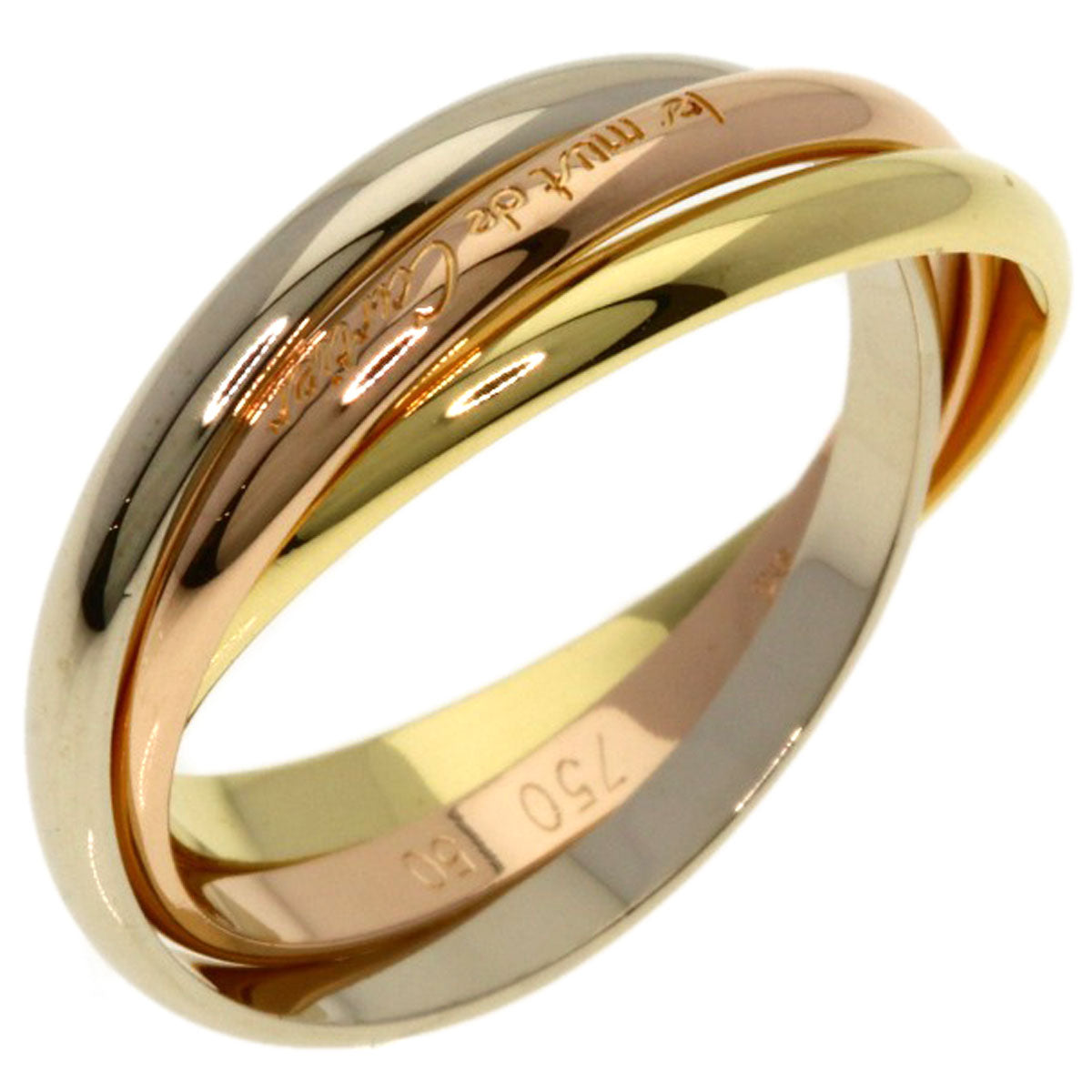 CARTIER Trinity XS #50 Ring K18 Yellow Gold K18 White GoldLadies [Used]