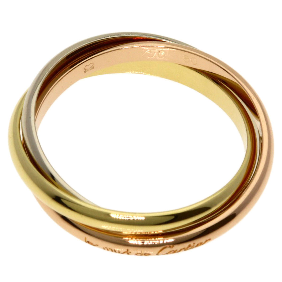 CARTIER Trinity XS #50 Ring K18 Yellow Gold K18 White GoldLadies [Used]
