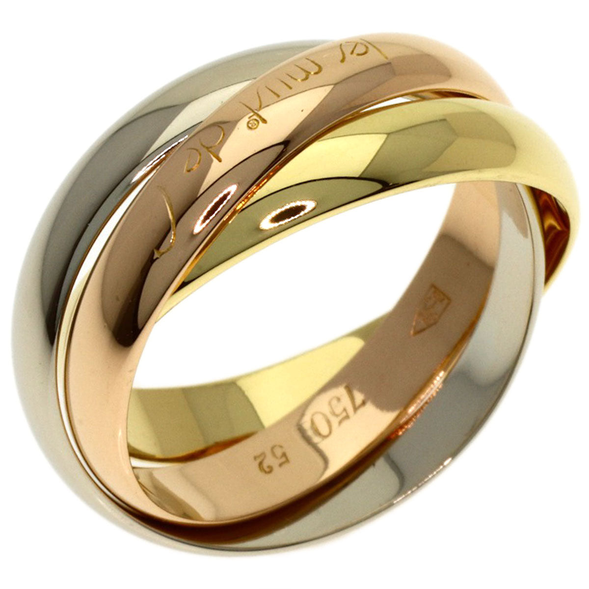 CARTIER Trinity #52 Ring K18 Yellow Gold K18 White GoldLadies [Used]