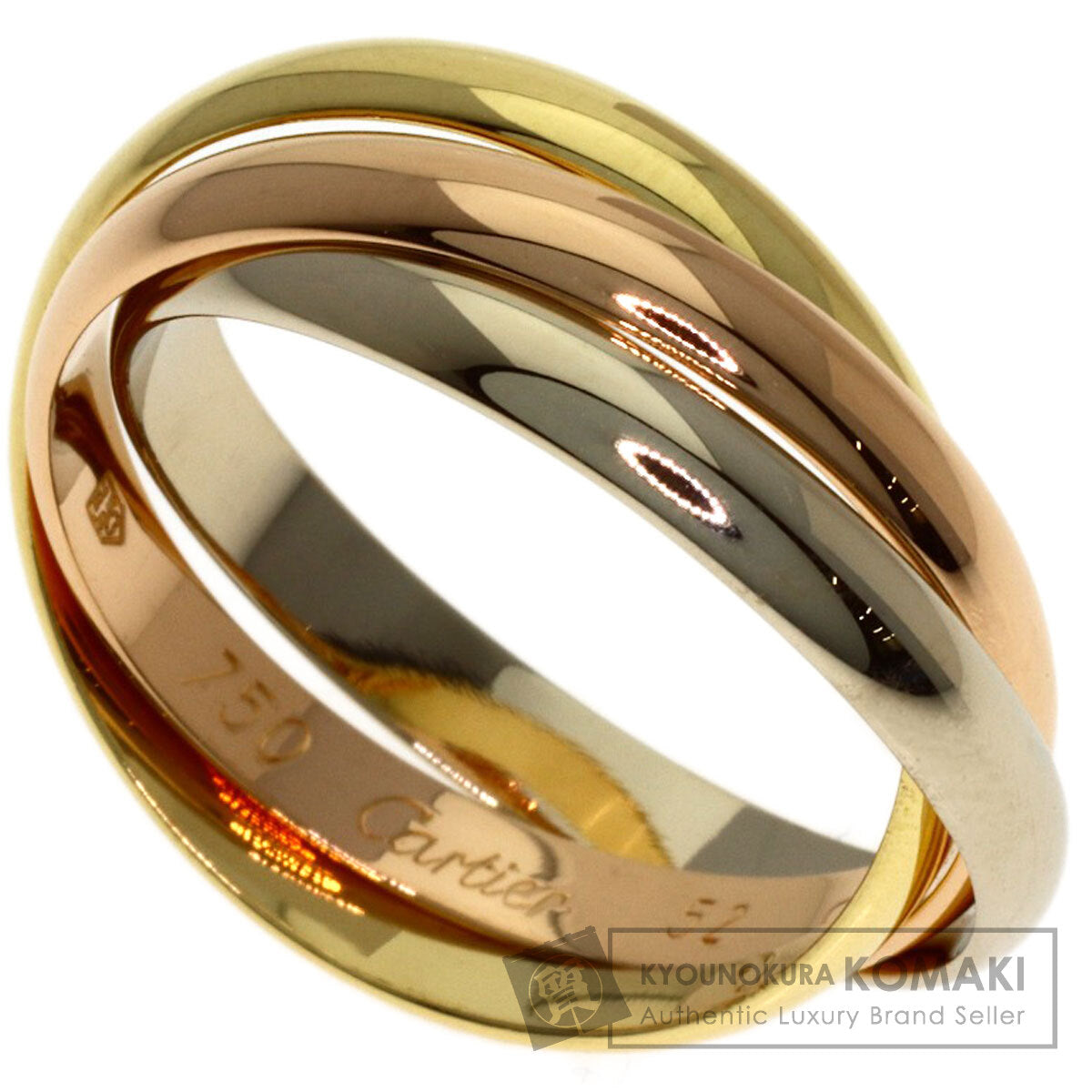 CARTIER Trinity SM #52 Ring K18 Yellow Gold K18 White GoldLadies [Used]