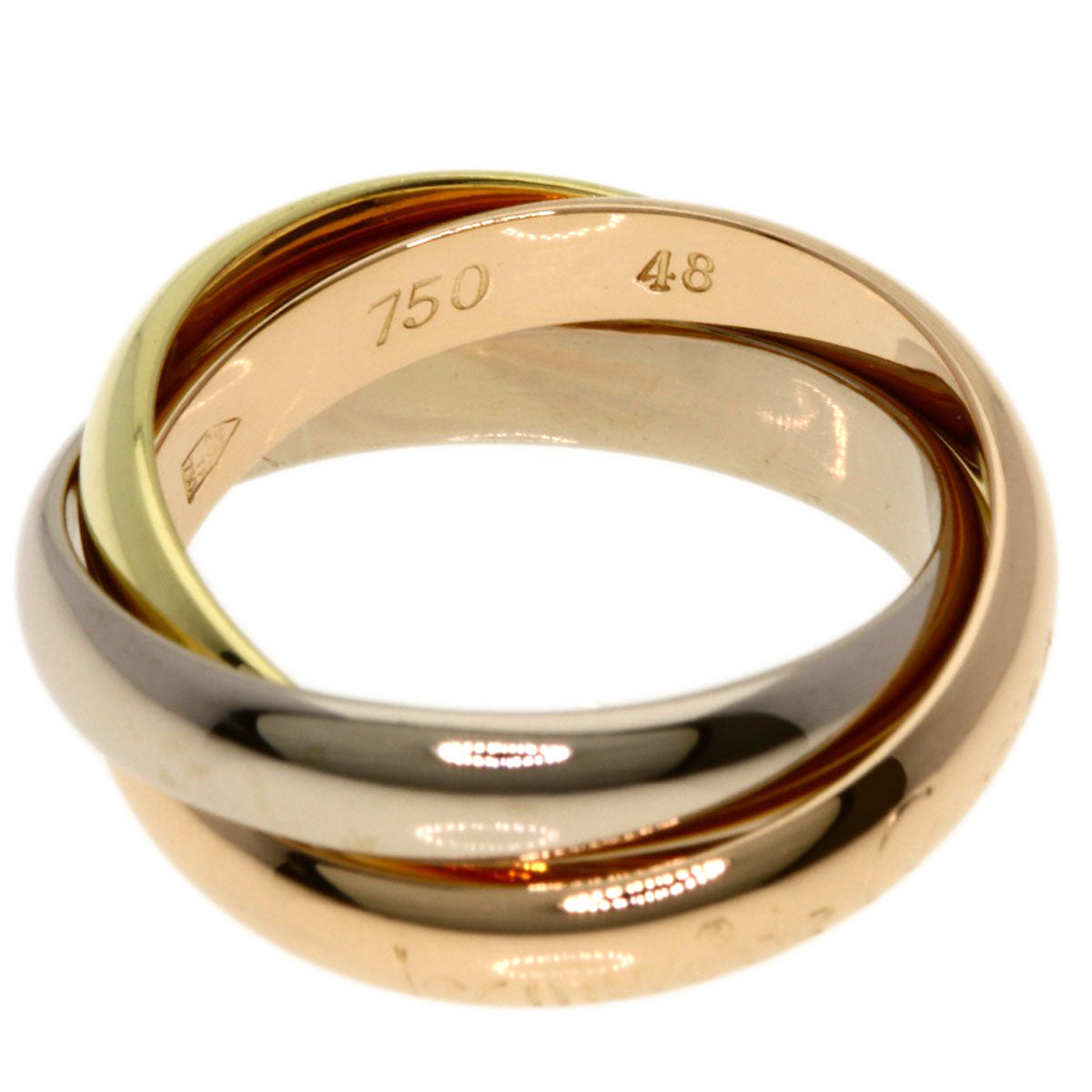 CARTIER Trinity #48 Ring K18 Yellow Gold 18K Pink GoldLadies [Used]