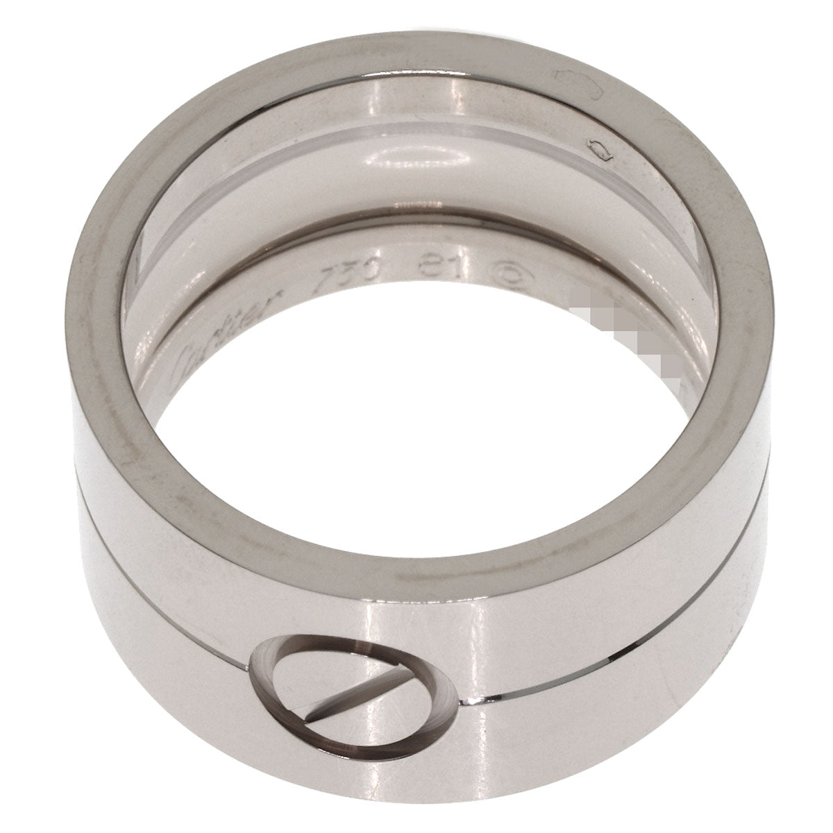 CARTIER High Love Ring #61 Ring K18 White Gold mens [Used]