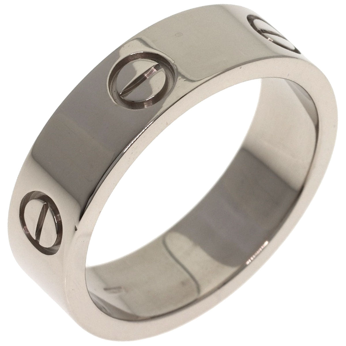 CARTIER love ring #60 Ring K18 White Gold Ladies [Used]