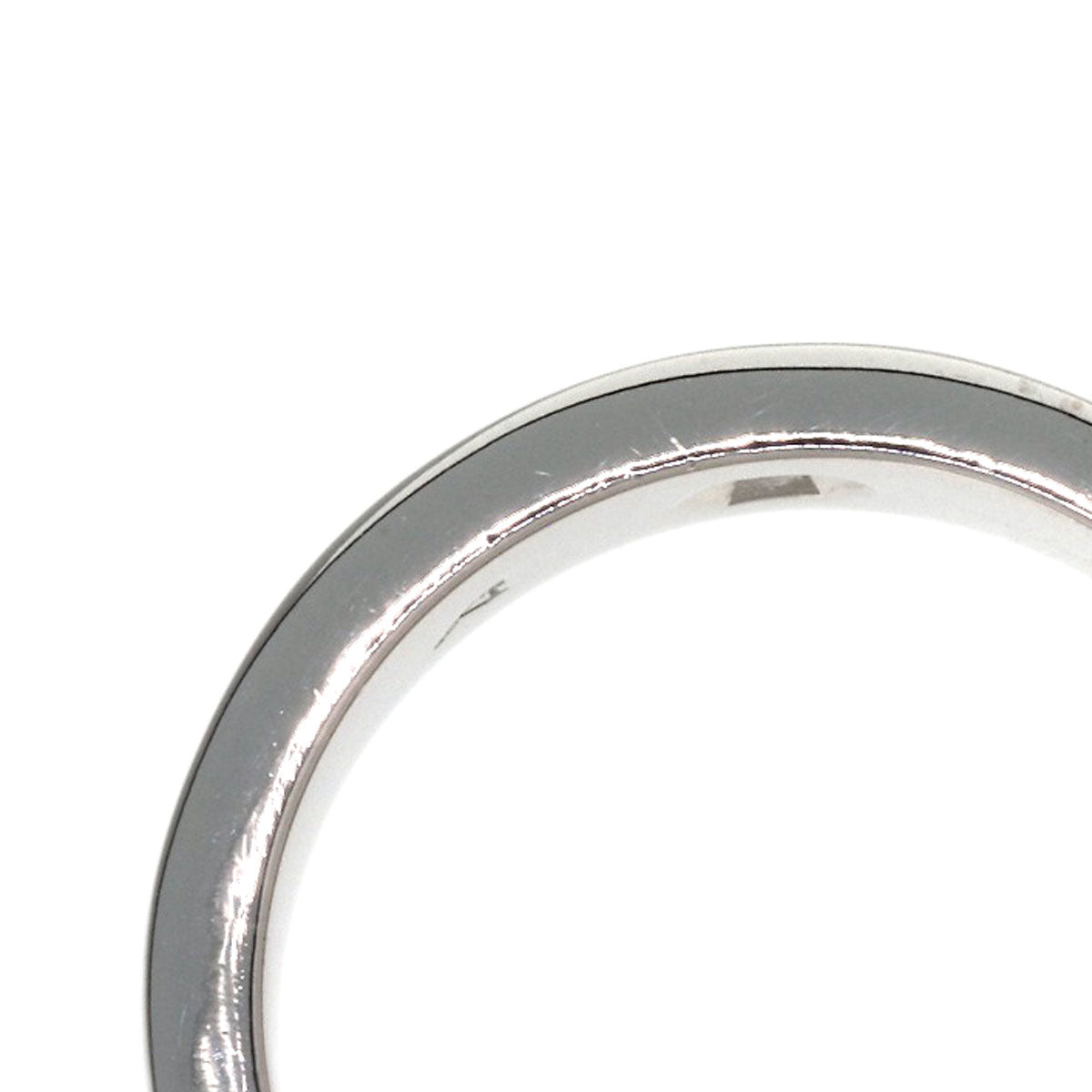 CARTIER love ring half diamond # 49 Ring K18 White Gold Ladies [Used]