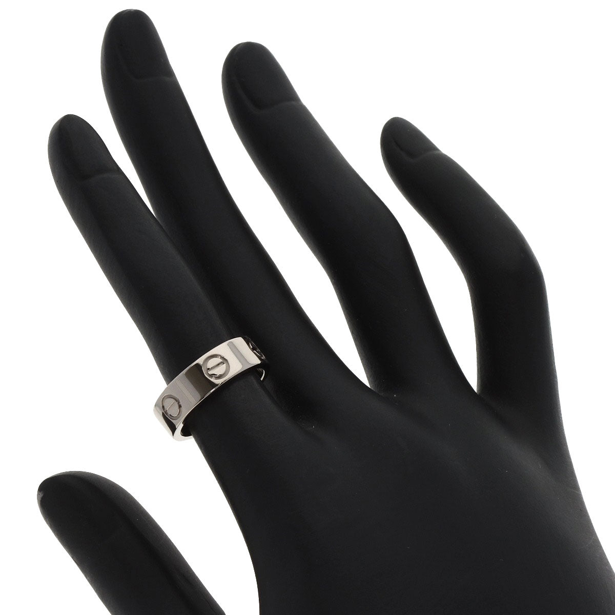 CARTIER love ring #49 Ring K18 White Gold Ladies [Used]