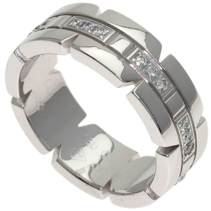 CARTIER Tank Française Half Diamond #47 Ring K18 White Gold Ladies [Used]