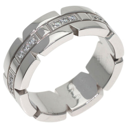 CARTIER Tank Française Half Diamond #47 Ring K18 White Gold Ladies [Used]