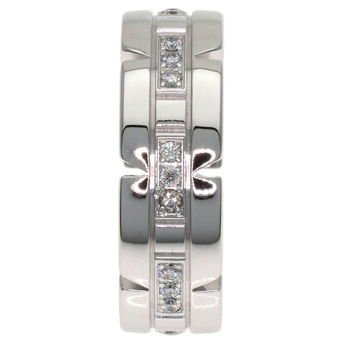 CARTIER Tank Française Half Diamond #47 Ring K18 White Gold Ladies [Used]