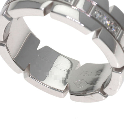CARTIER Tank Française Half Diamond #47 Ring K18 White Gold Ladies [Used]