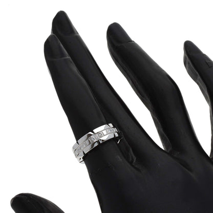CARTIER Tank Française Half Diamond #47 Ring K18 White Gold Ladies [Used]