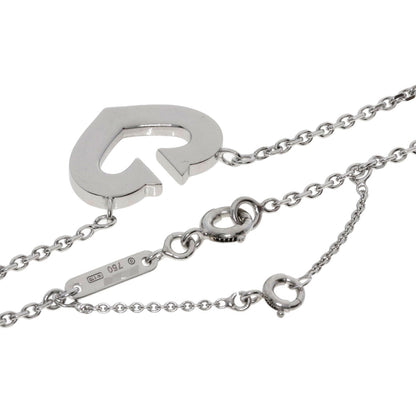 CARTIER C heart Necklace K18 White Gold Ladies [Used]