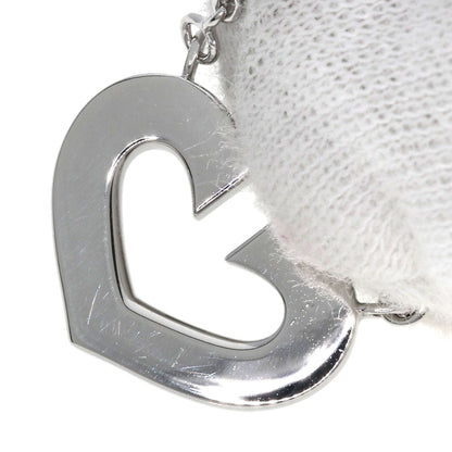 CARTIER C heart Necklace K18 White Gold Ladies [Used]